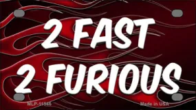 2 Fast 2 Furious Novelty Mini Metal License Plate Tag