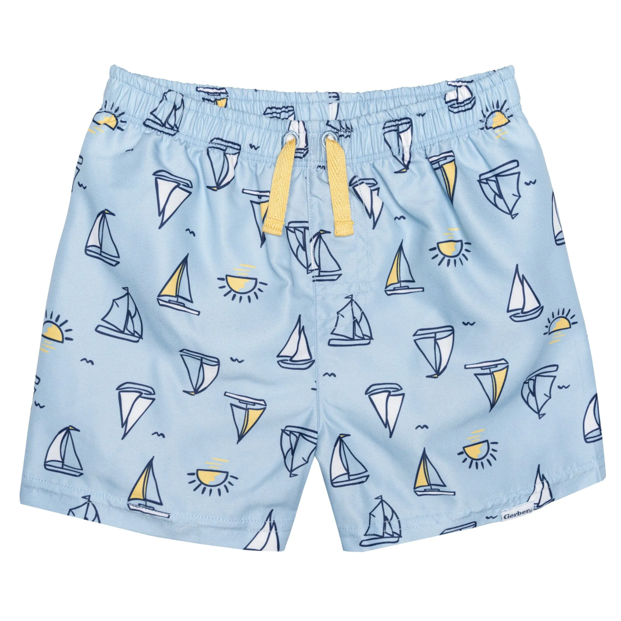 2-Pack Baby & Toddler Boys UPF 50  Sailboats Swim Trunks