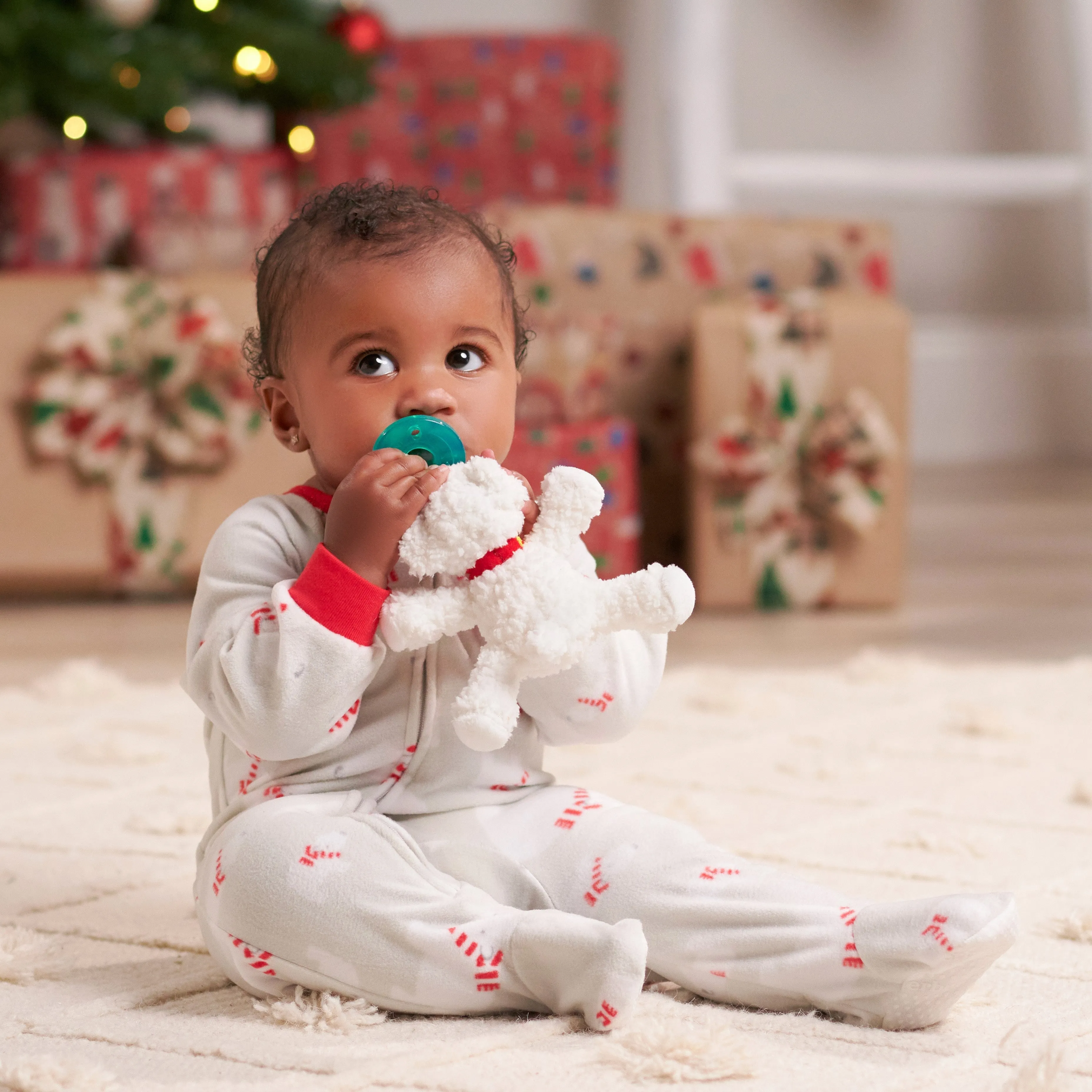 2-Pack Baby & Toddler Neutral Snowflakes & Bears Fleece Pajamas