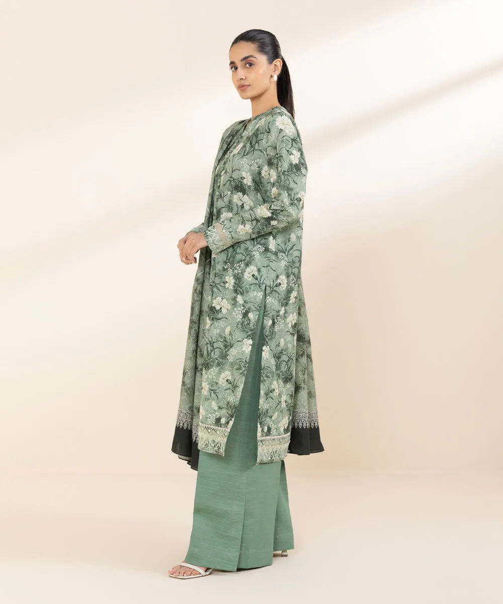 2 Piece - Printed Khaddar Suit