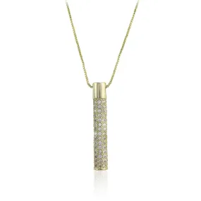 21 Nicole Jewellery Gold  Plated Cubic Zirconia Chain Pendant  - PD-010