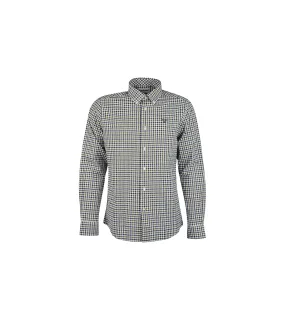 Barbour Finkle Check Shirt Tailored Olive Green Men