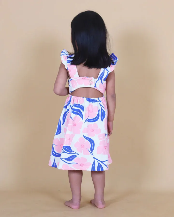 Bloom Ruffle Open Back Dress