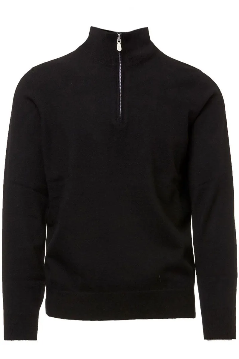 Cashmere Half-Zip Turtleneck Sweater