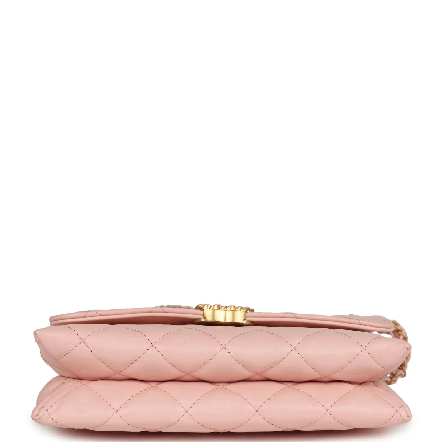 Chanel 19 Mini Flap Light Pink Aged Calfskin Brushed Gold Hardware