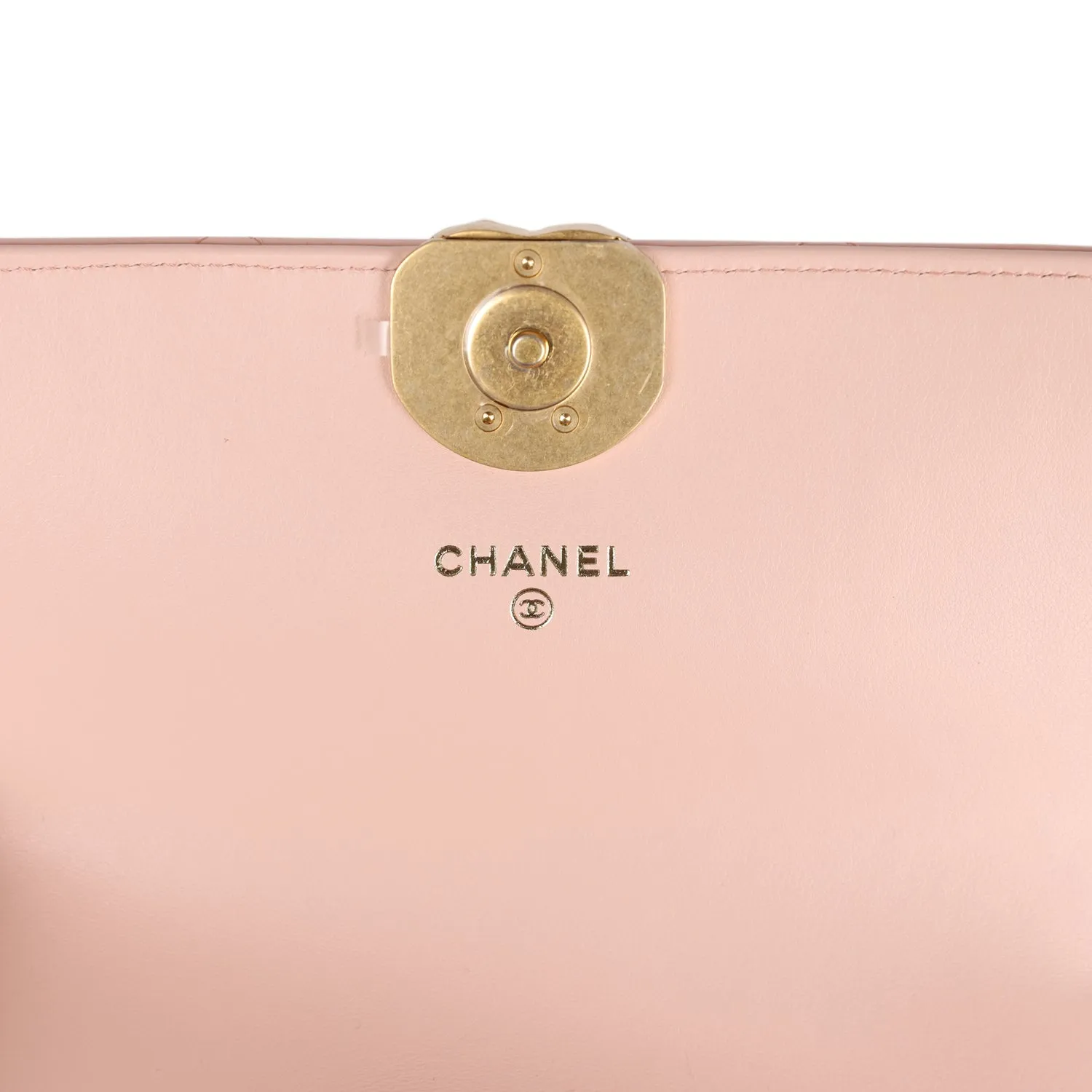 Chanel 19 Mini Flap Light Pink Aged Calfskin Brushed Gold Hardware