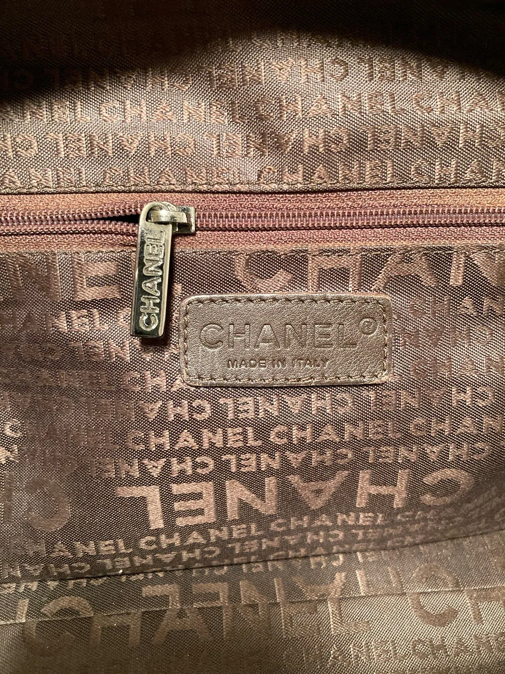 Chanel Brown Square Stitch Bowler Bag