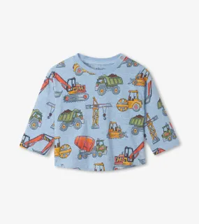 Construction Trucks Long Sleeve Baby Tee | Hatley