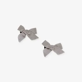 Cosmic Black Mini Bow Hair Clips