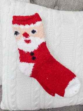 Cozy Fleece Socks- Santa