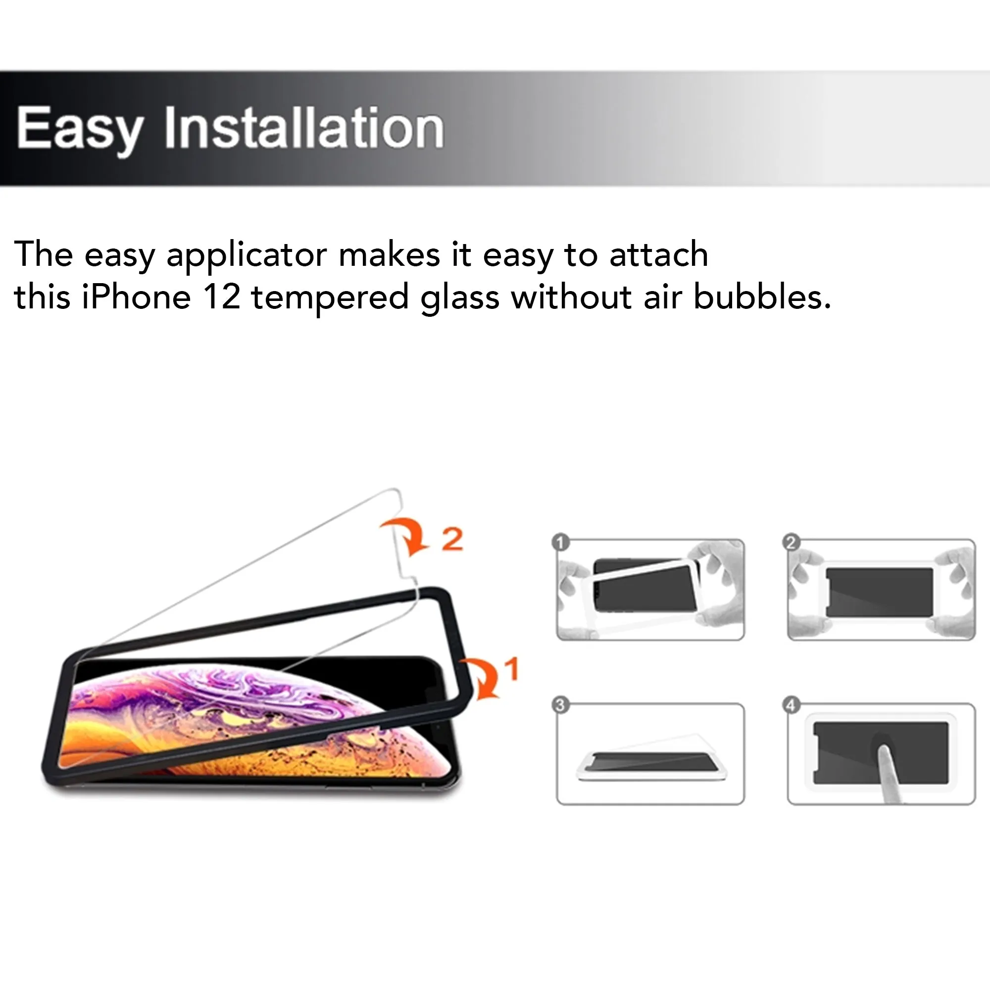 Crystal Clear Tempered Glass (w/Alignment Tool included) - iPhone 12