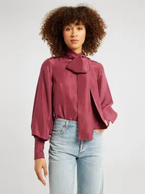 Gigi Top in Plum Washed Silk