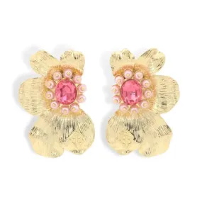 Golden Bloom Statement Earrings