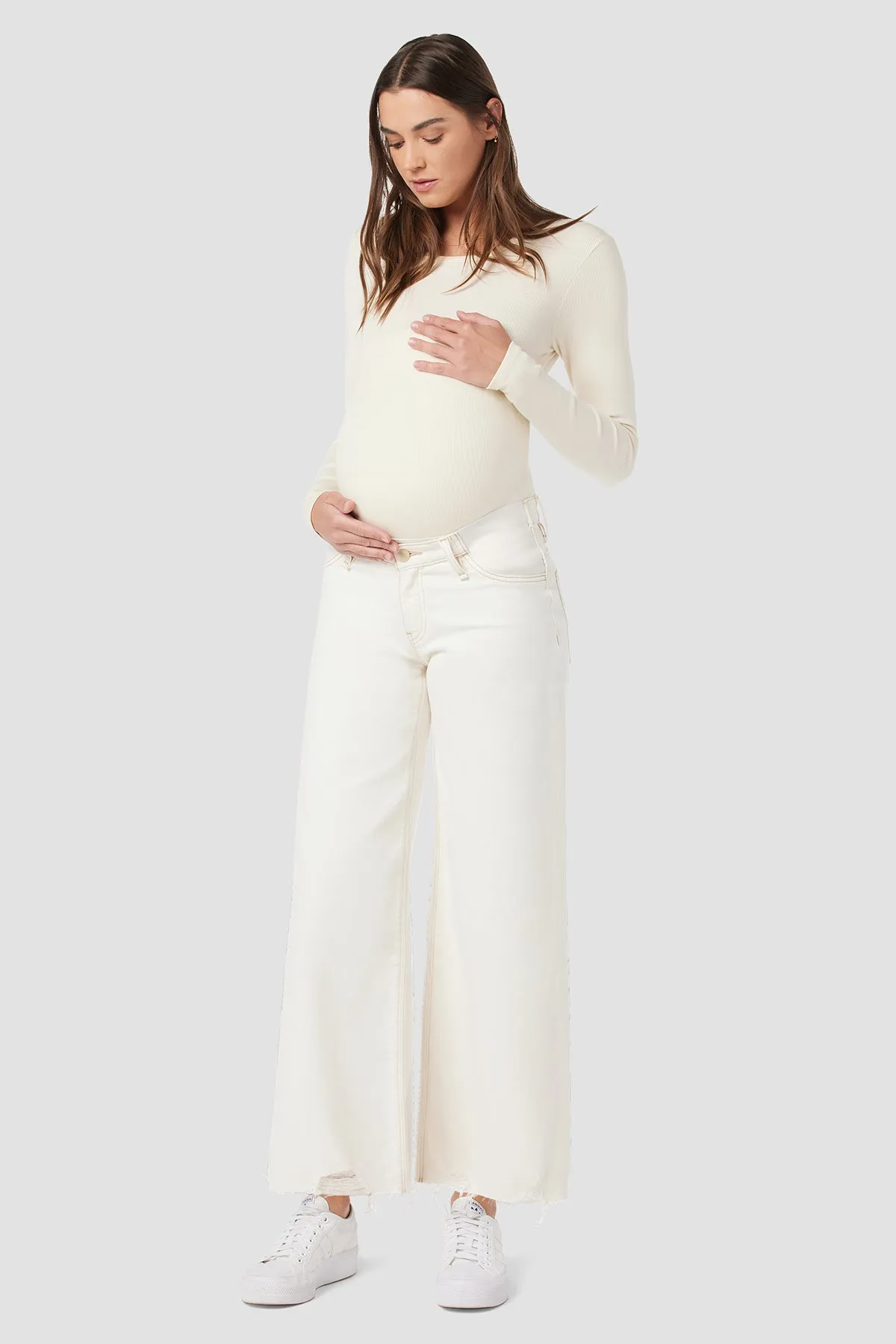 James Maternity Wide Leg Crop Jean