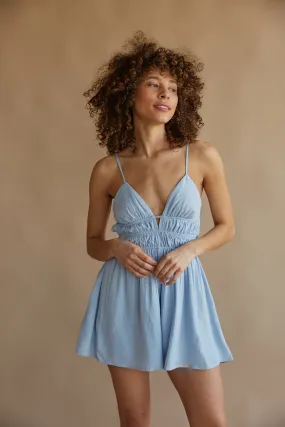 Joy Open Back Babydoll Romper