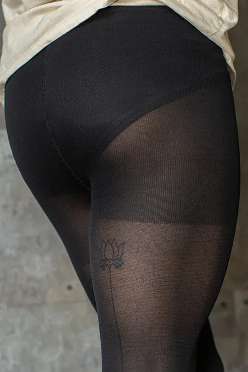 Opaque Tights with Fly