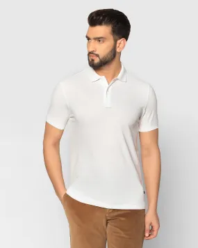 Polo White Solid T-Shirt - Bright