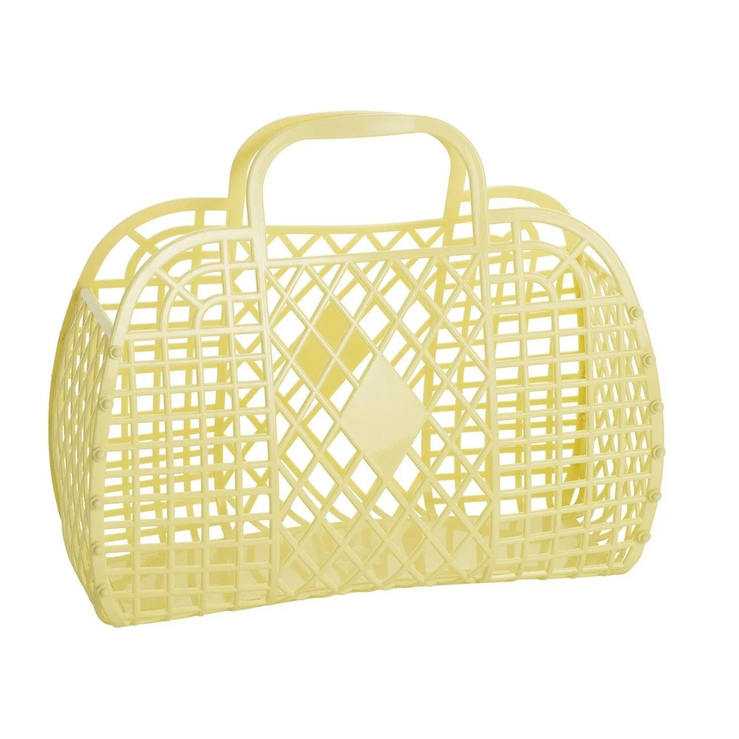 Retro Basket | Small Yellow