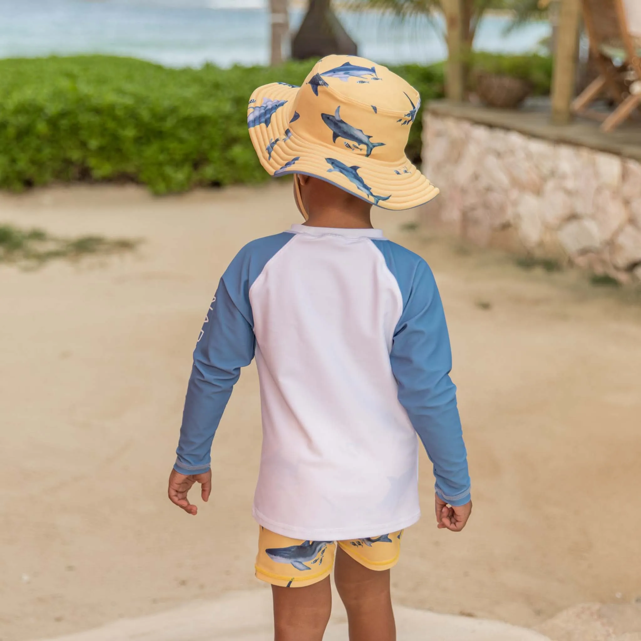 Sunrise Shark Reversible Bucket Hat